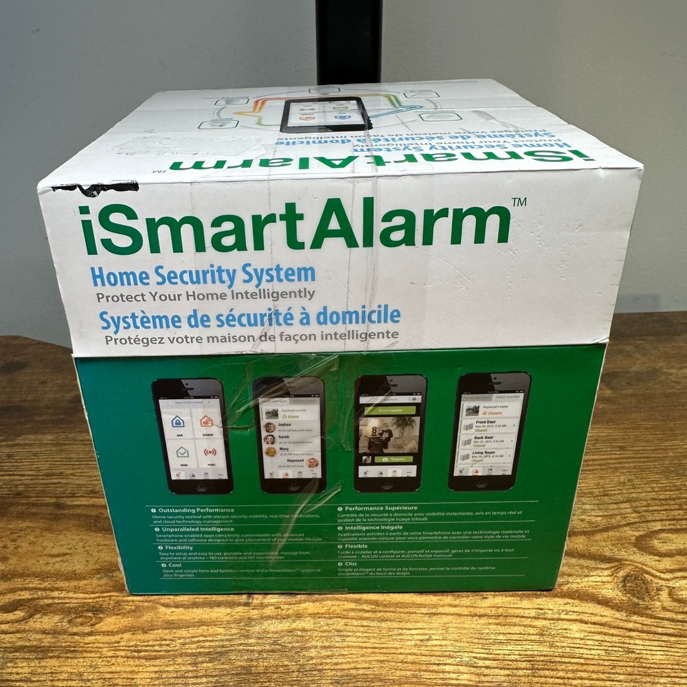 iSmartAlarm Home Security System CubeOne Motion Contact Sensors Remote White